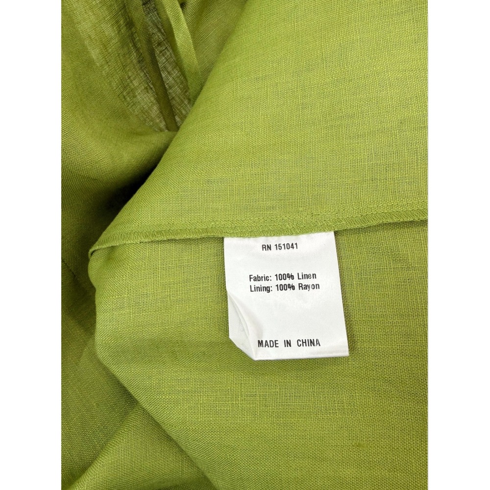 NWT o.p.t Indy Linen Dress in Grass Green - Size 6 - Picture 10 of 10